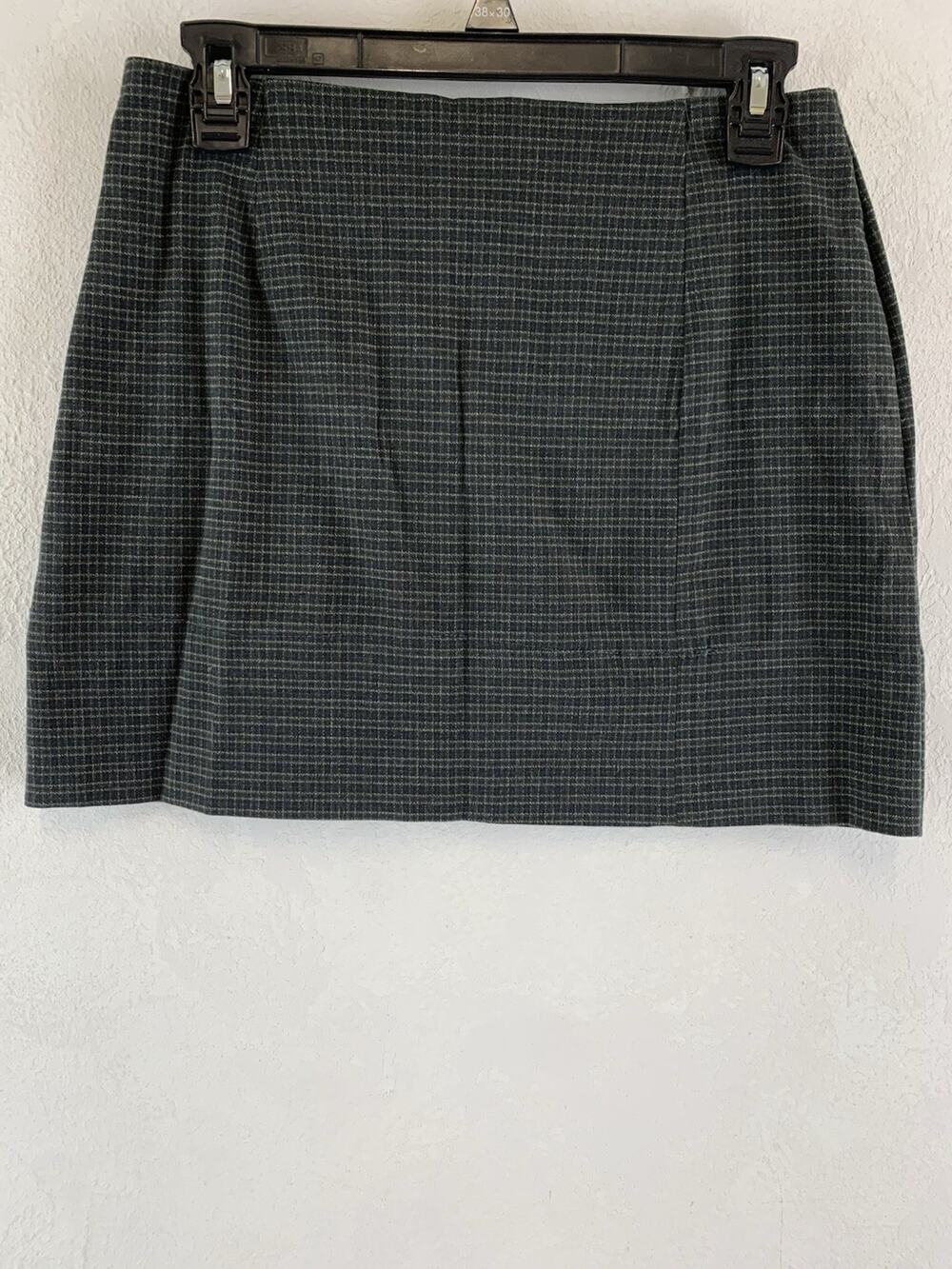VTG Y2K Route 66 Women’s Mini Skirt Plaid Grunge Green Size 16